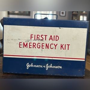 Vintage First Aid Kit Filled with Original Supplies!!